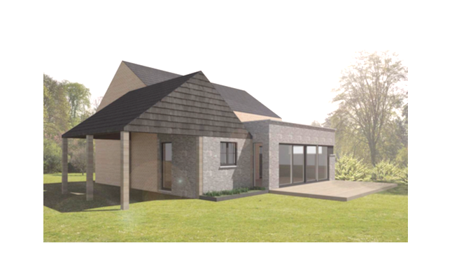 Pierre de parement pour cette jolie annexe ANNEXEO®